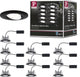 Paulmann led-inbouwlamp calla basisset zwenkbaar ip65 rond 90 mm 30° 10x6w 10x500lm 230v 4000k zwart mat