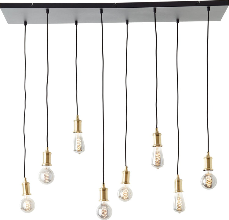 Brilliant darcia - hanglamp - e27 max 8x60w - zwart
