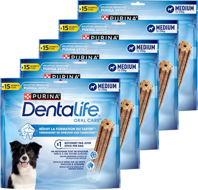 Dentalife daily oral care medium - hondensnacks - kip - 5 x 345 g