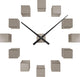 Karlsson wandklok diy cubic metallic - grijs - 40x5.5x40cm - wandklok scandinavisch