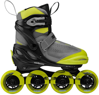 Roces moody x tif boy verstelbare skeelers kinderen - inline skates - meegroei skates - grijs groen - maat 36-40