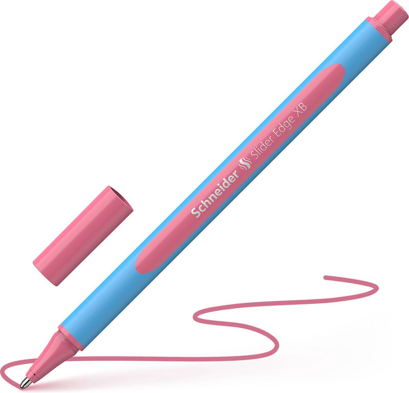 Schneider schrijfwaren schneider balpen - slider edge pastel - penpunt xb 1,4mm - pastel flamingo - s-152222