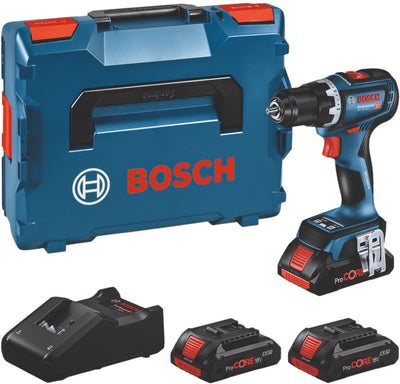 Bosch gsr18v-90c 18v li-ion accu schroefboormachine set (3x 4ah accu) in l-boxx - 64nm