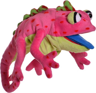 Living puppets handpop kameleon wihelminchen 33cm roze