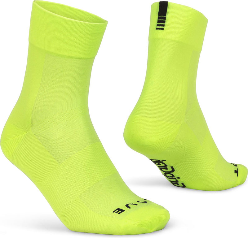 Gripgrab - lightweight sl performance zomer fietssokken 1 paar coolmax wielersport sokken regular cut - geel hi-vis - unisex - maat xs (35-38)