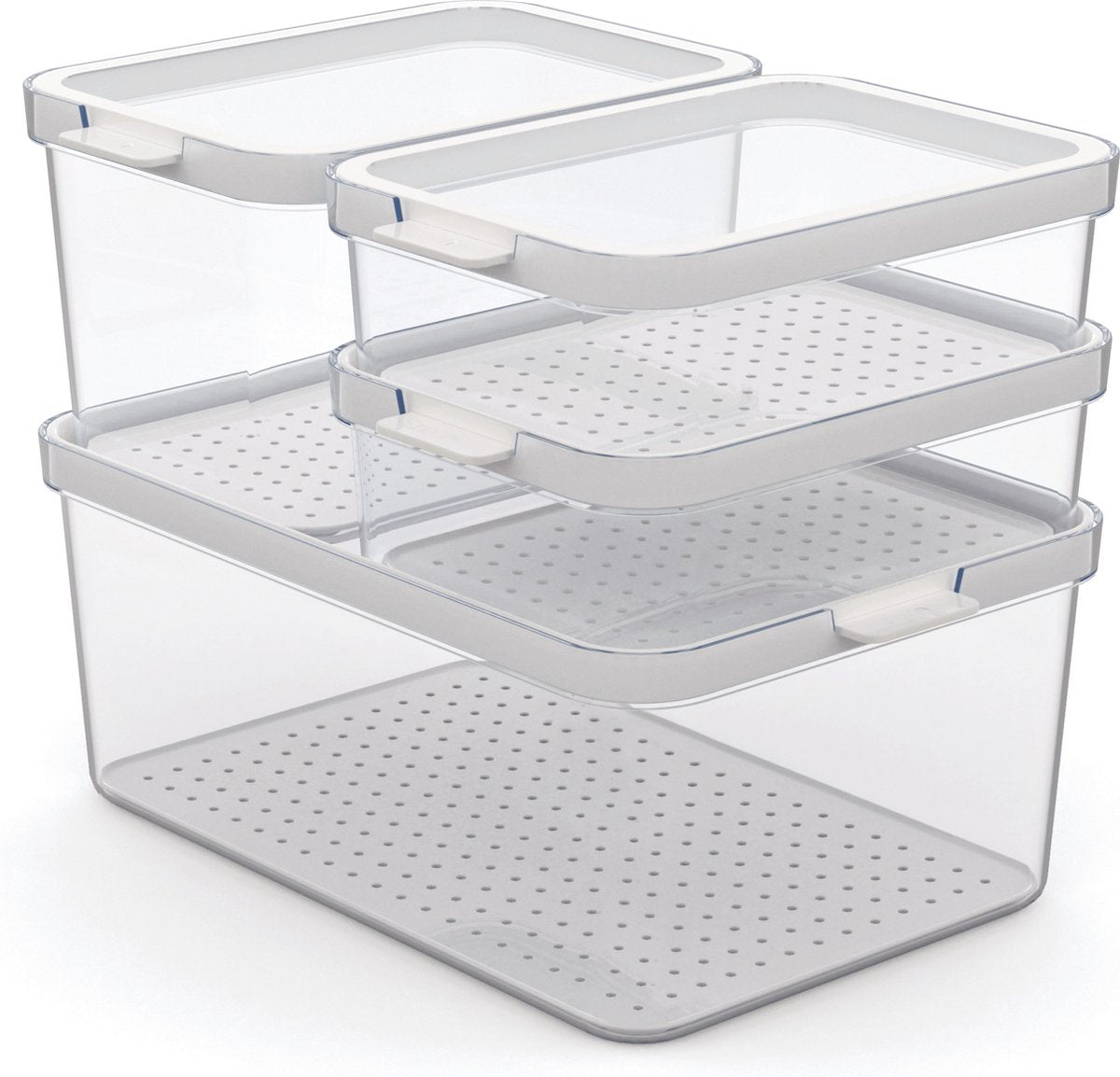 Rotho - set koelkastorganizer 4 stuks cauma 4,65 l + 2,15 l + 2 x 1,2 l