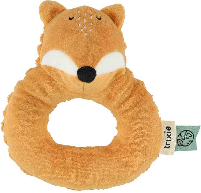 Trixie rammelaar - mr. fox - zacht baby speelgoed met knispergeluid - sensorisch speelgoed - vanaf 3 maanden