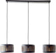 Brilliant tyas - hanglamp - e27 max 3x60w - zwart goud