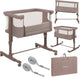 Lionelo aurora 3in1 co-sleeper - babybedje tot 9 kg - meegroeibed - 4 wielen met rem - campingbedje – verstelbare hoogte – ademend gaas – inclusief matras transporttas – afneembare bekleding