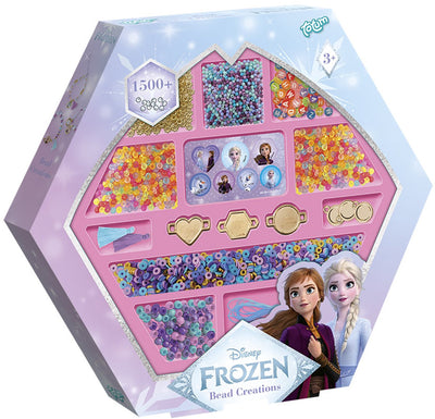 Totum disney frozen kralen set 1500-delig - 5 armbandjes en sieraden maken -knutselen creatief speelgoed meisjes vanaf 3 jaar vriendschaps armbandjes cadeautip