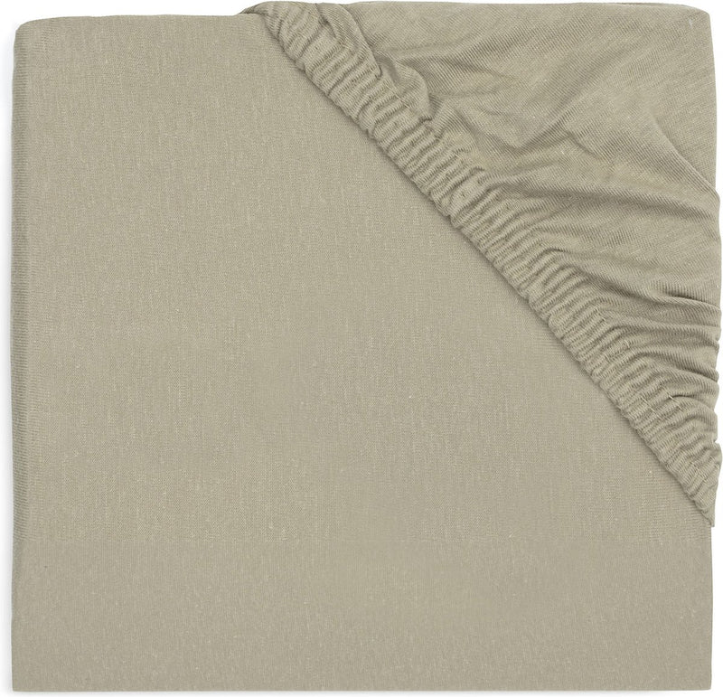 Jollein - hoeslaken jersey 40 50x80 90cm - wieg, ledikant, babybed - olive green