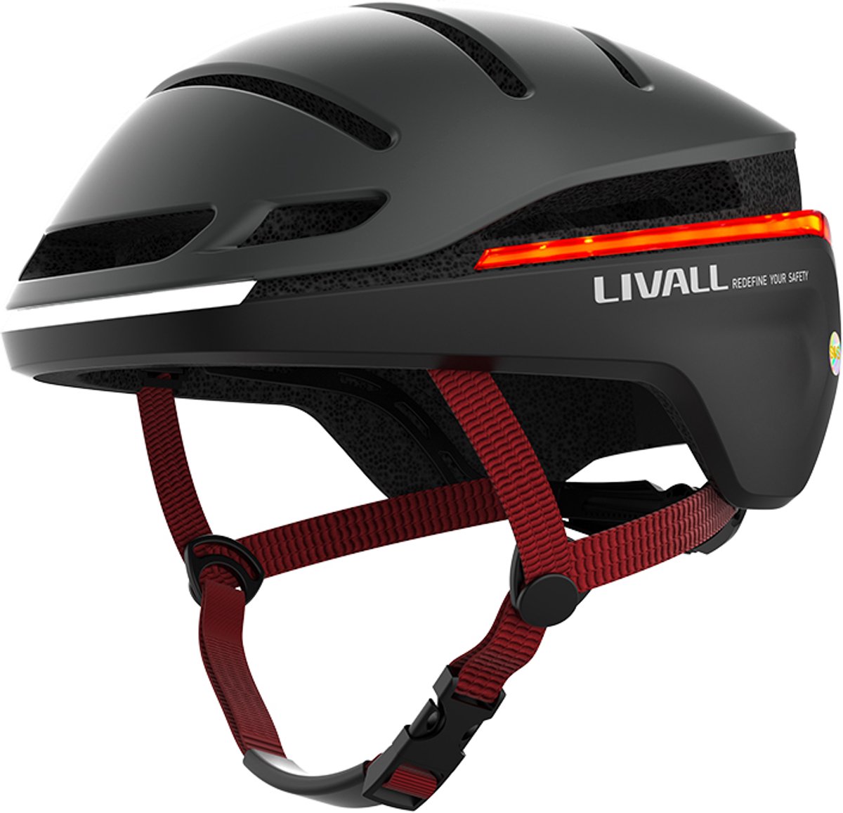 Livall evo21 black medium - (smart) fietshelm - sos functie - led richtingaanwijzers - smart verlichting