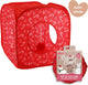 Rosewood cupid comet - kattenspeelgoed - pop-up kattenkubus - kerstcadeau - zuurstokprint