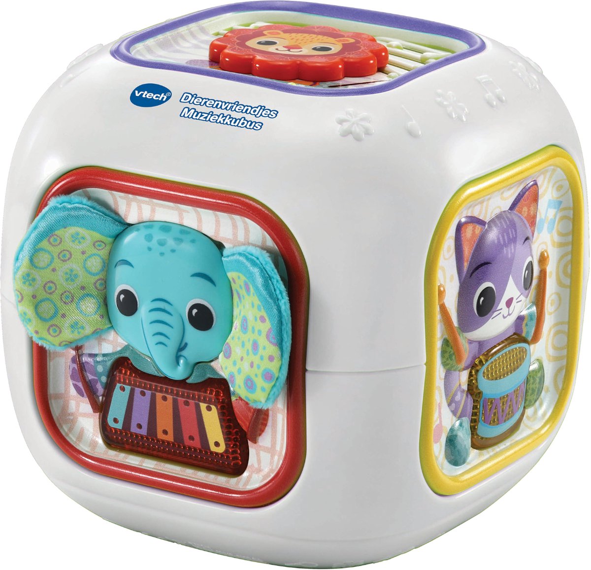 Vtech dierenvriendjes muziekkubus - educatief speelgoed - 80+ melodietjes, liedjes, geluiden en zinnetjes - speelgoed vanaf 3 maanden