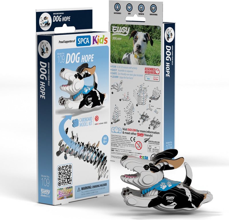 Eugy 3d puzzel - hond - boerderijdieren - duurzaam - verzamel ze allemaal - 6 jaar