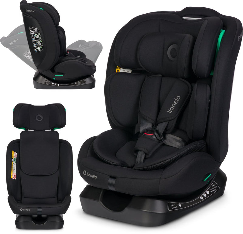 Lionelo aart i-size autostoel 4in1 – 40-150 cm (0-12 jaar) – rwf fwf – achterwaarts tot 105 cm – installatie met autogordel – memory foam hoofdsteun – 13 standen – kantelbaar – wasbare hoes – r129 gecertificeerd