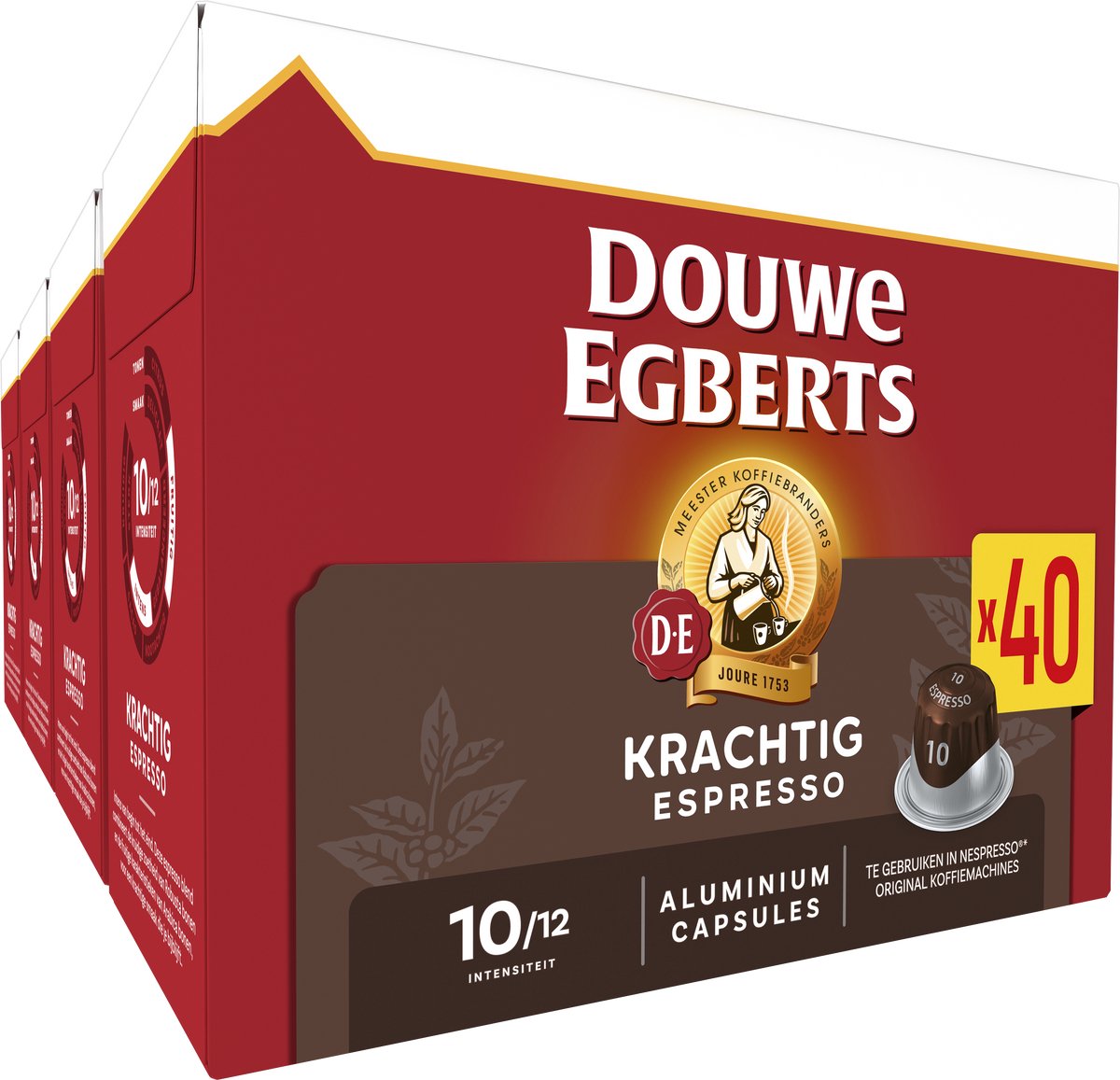 Douwe egberts espresso krachtig - intensiteit 10 12 - 5 x 40 capsules