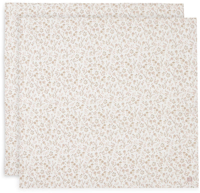Jollein - hydrofiele doek large 115x115cm - inbakerdoek - zacht katoen - 2 stuks - bloomy