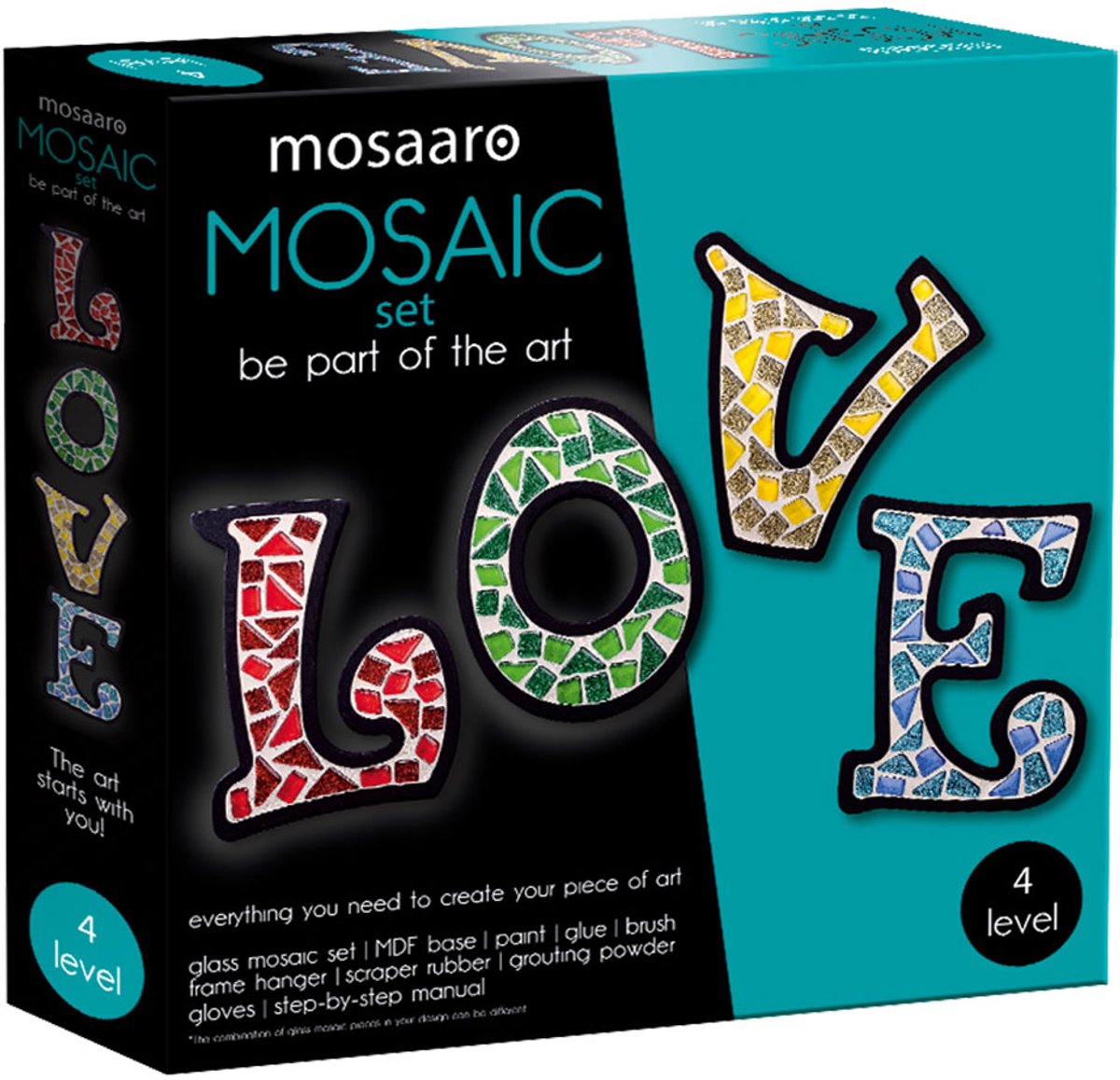 Mosaaro mozaïek knutselset liefde creatief speelgoed multicolor.