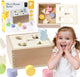 Lobbes speelgoed bv classic world wooden shape sorter for children 10 pcs. - uni