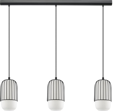 Eglo muleges hanglamp - e27 - 96 cm - zwart wit