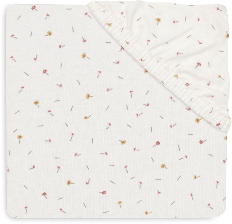 Jollein hoeslaken ledikant - 60x120cm - jersey - pretty picnic - flower drops