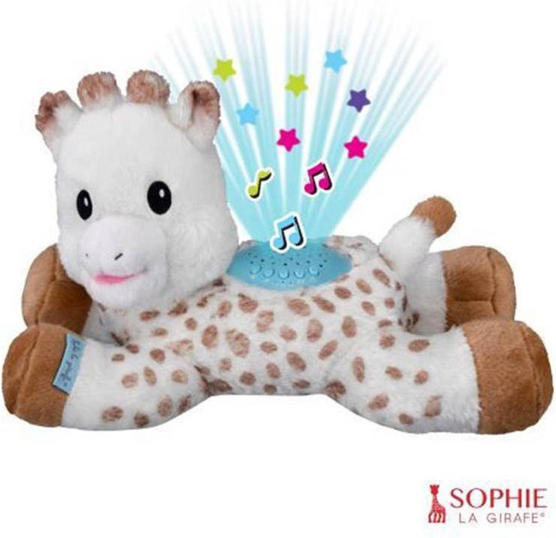 Sophie de giraf lullaby light dreams knuffel - sterrenprojector - muziekfunctie met 15 melodieën - met volumeregeling - automatische uitschakeling - inclusief batterijen - 32x17x20 cm