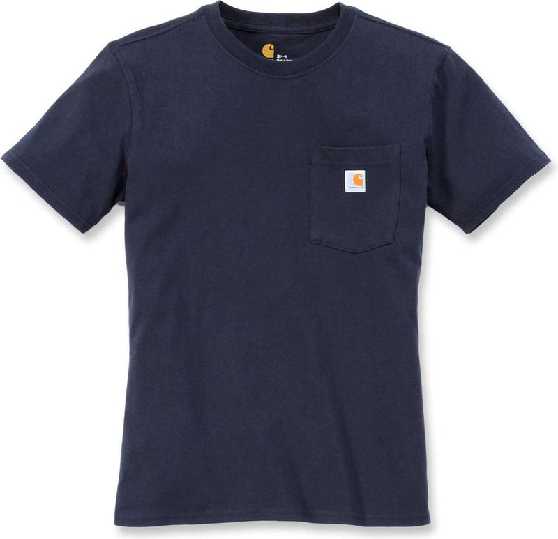 Carhartt damen female shirt workw pocket s s t-shirt navy-m
