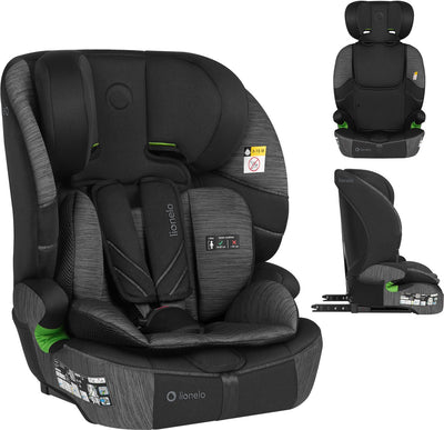 Lionelo levi fix i-size – autostoel met isofix – 1.5 tot 12 jaar (76-150 cm 9 - 36 kg groep 1 2 3) – nieuwste norm – groeit mee – breed zit- en rugdeel – 10-standen hoofdsteun – wasbare hoes – 5 punts gordel – autostoeltje voor baby, kind, peuter