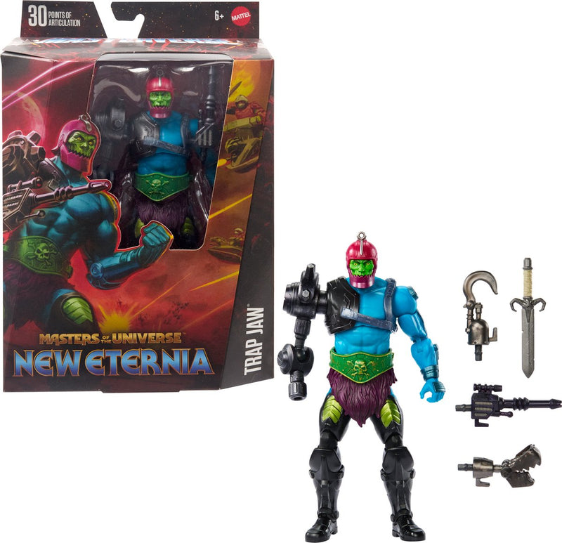 Masters of the universe new eternia masterverse action trap jaw-figuur 18 cm veelkleurig