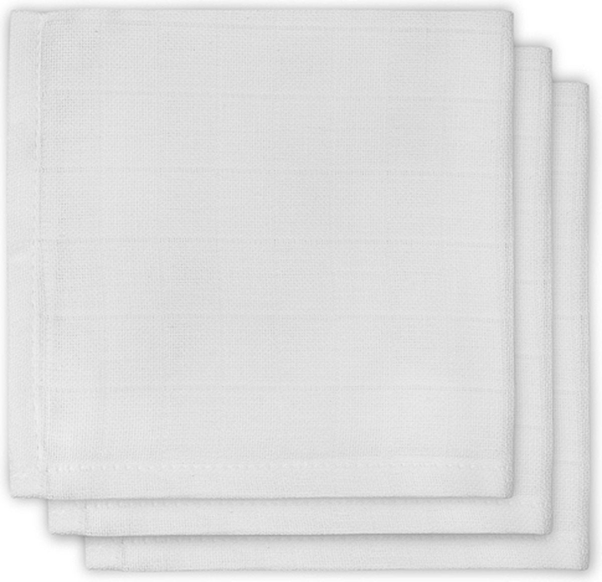 Jollein - hydrofiel monddoekje basic - baby hydrofiele doeken, spuugdoekjes, speendoekje - wit - 3 stuks