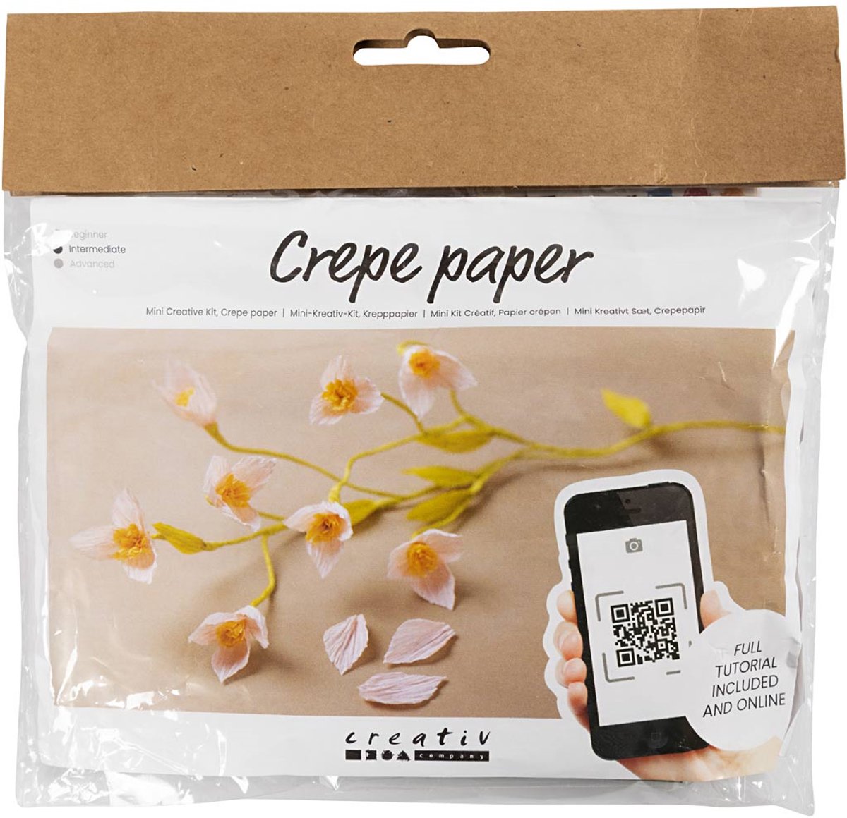 Creativ company cc creatieve mini hobbyset crêpepapier bloemen kersentak
