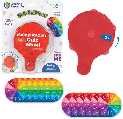 Learning resources skill builders! multiplication quiz wheel - 3+