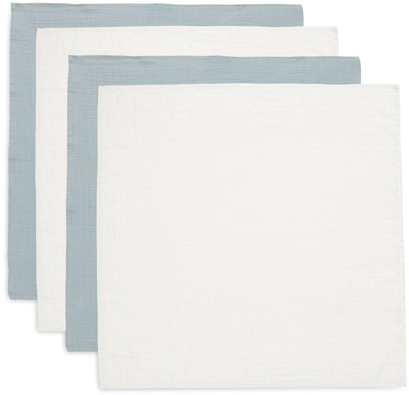 Jollein hydrofiele doek small 70x70cm sea green ivory (4pack)