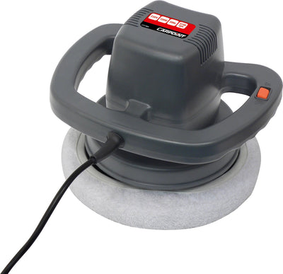 Carpoint poetsmachine 230v 120w – 3100 rpm – inclusief 2 polijstvachten – voor polijsten poetsen – met handgreep – 2 meter kabel