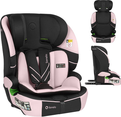 Lionelo levi fix i-size – autostoel met isofix – 1.5 tot 12 jaar (76-150 cm 9 - 36 kg groep 1 2 3) – nieuwste norm – groeit mee – breed zit- en rugdeel – 10-standen hoofdsteun – wasbare hoes – 5 punts gordel – autostoeltje voor baby, kind, peuter
