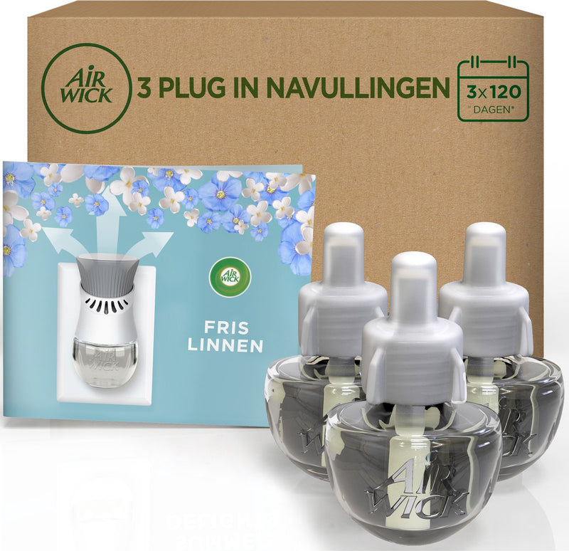 Air wick elektrische luchtverfrisser navullingen - fris linnen - 3 navullingen