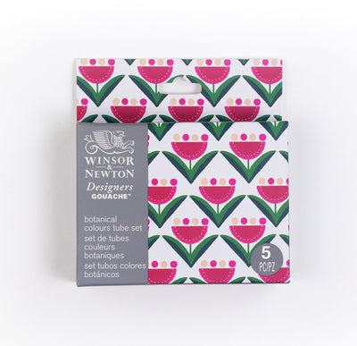 Winsor newton 0690183 designer gouache botanical set 5x14ml – hoogwaardige gouache voor bloemen- en botanische illustraties