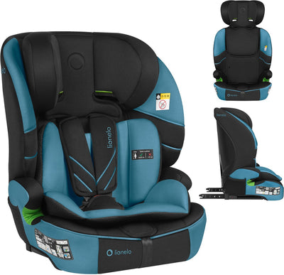 Lionelo levi fix i-size – autostoel met isofix – 1.5 tot 12 jaar (76-150 cm 9 - 36 kg groep 1 2 3) – nieuwste norm – groeit mee – breed zit- en rugdeel – 10-standen hoofdsteun – wasbare hoes – 5 punts gordel – autostoeltje voor baby, kind, peuter