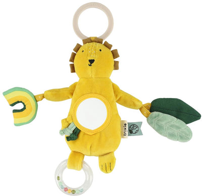 Trixie mr. lion hangend activiteitenspeeltje - 3m+ - met kralenring, spiegel knisperpapier