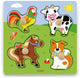 Vigatoys viga toys koppuzzel boerderijdieren junior 22,5 x 22,5 cm hout