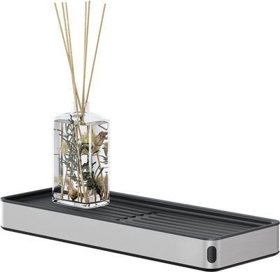 Tiger cooper - planchet 28 cm - badkamerplank - zwart rvs geborsteld