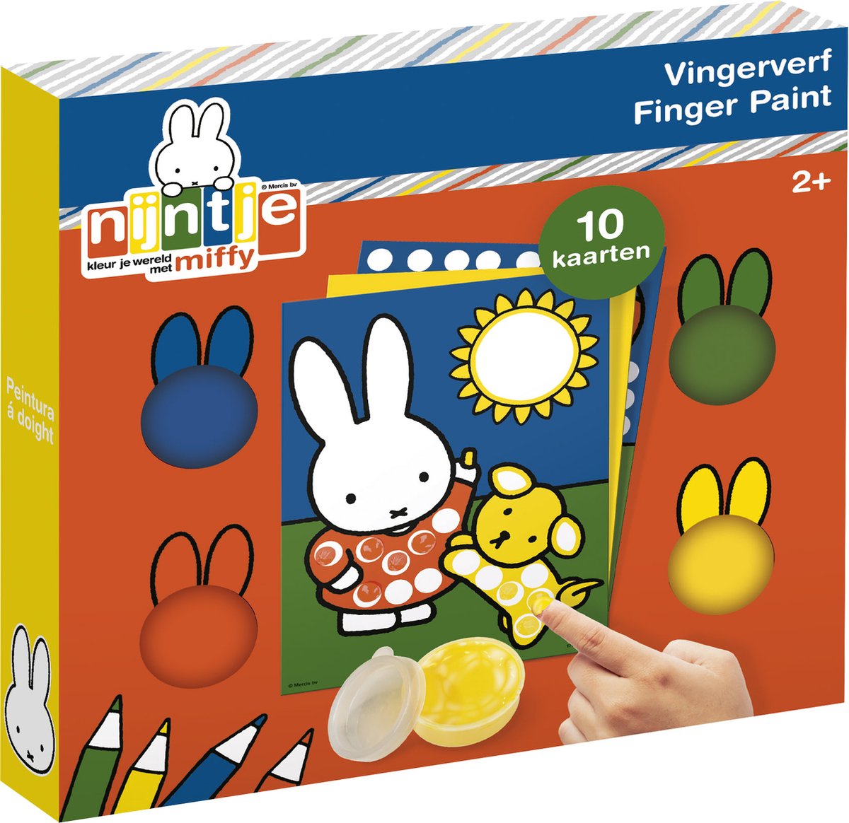 Bambolino nijntje creatief met vingerverf - creatief speelgoed knutselen junior peuter kleuter - vanaf 2 jaar - cadeautip junior