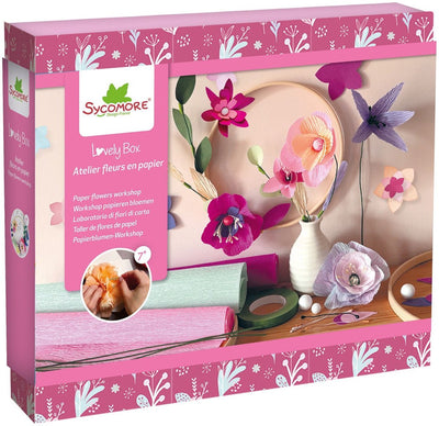 Sycomore knutselset bloemen decoratie papier vanaf 7 jaar.
