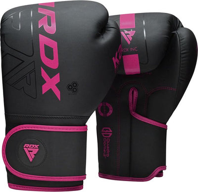 Rdx sports f6 kara bokshandschoenen - boxing gloves - training - vechtsporthandschoenen - boksen - roze - mat - 12 oz