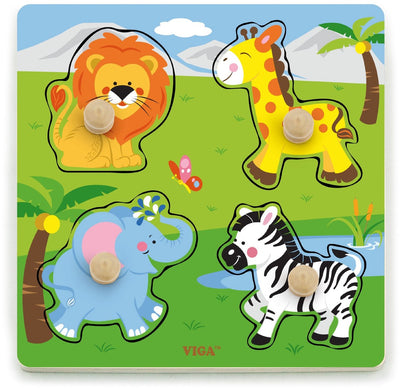 Vigatoys viga toys - vormenpuzzel safaridieren
