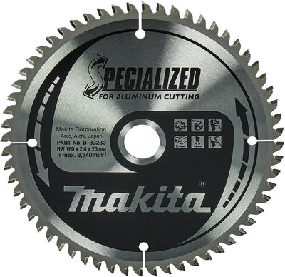 Makita b-33233 cirkelzaagblad aluminium | specialized | 160 x 20 mm | 60-tands