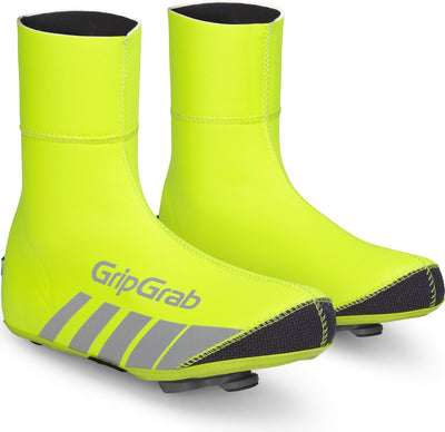 Gripgrab - racethermo hi-vis waterproof winter wielren overschoenen - geel hi-vis - unisex - maat xxxl