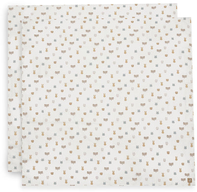 Jollein hydrofiele doek large - 115x115cm - jollies - 2 stuks