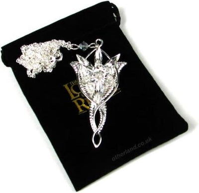 The noble collection lord of the rings pendant arwen´s evenstar (silver plated)